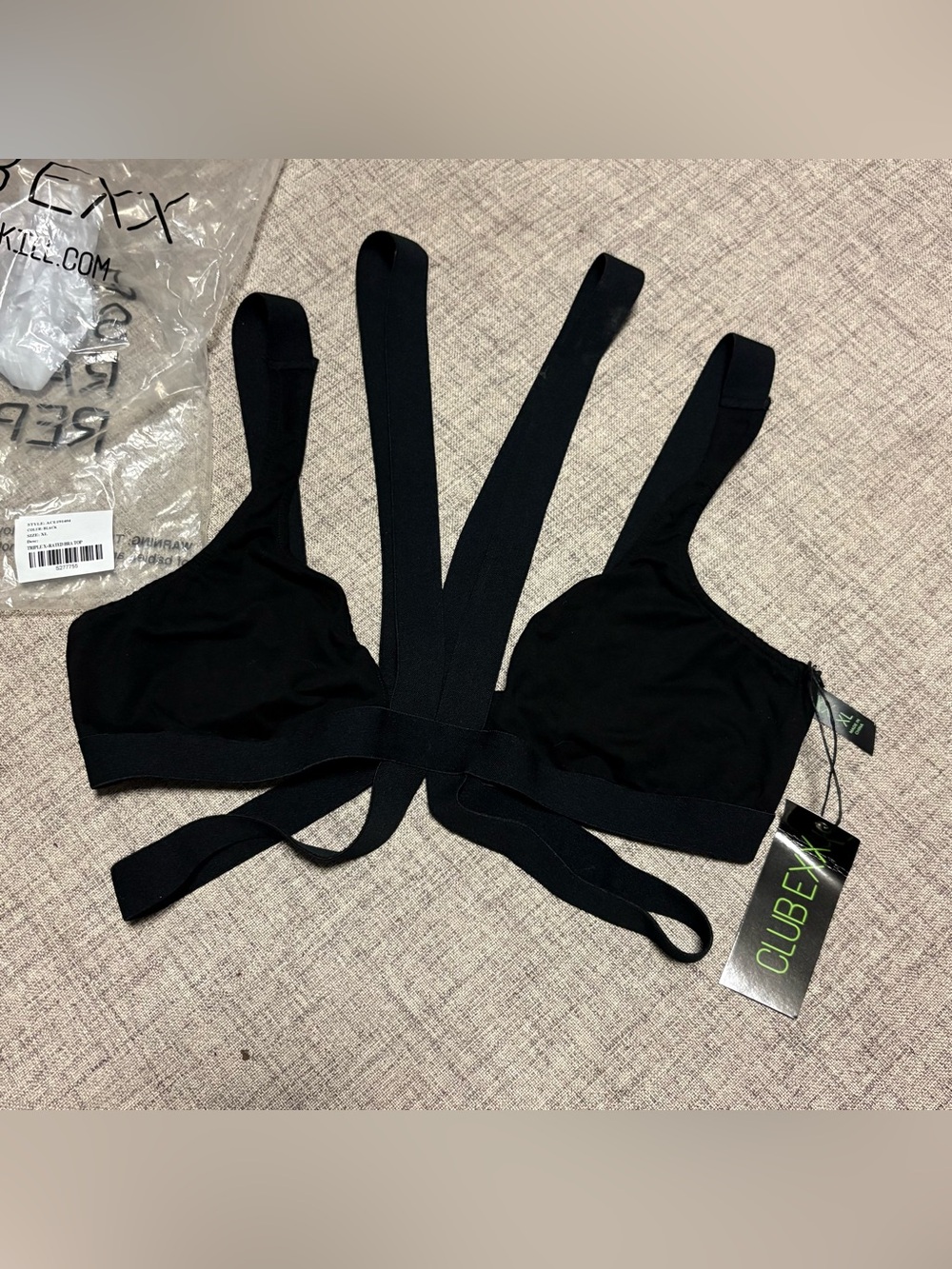Club Exx Triple X-Rated Bra Top from Dolls Kill